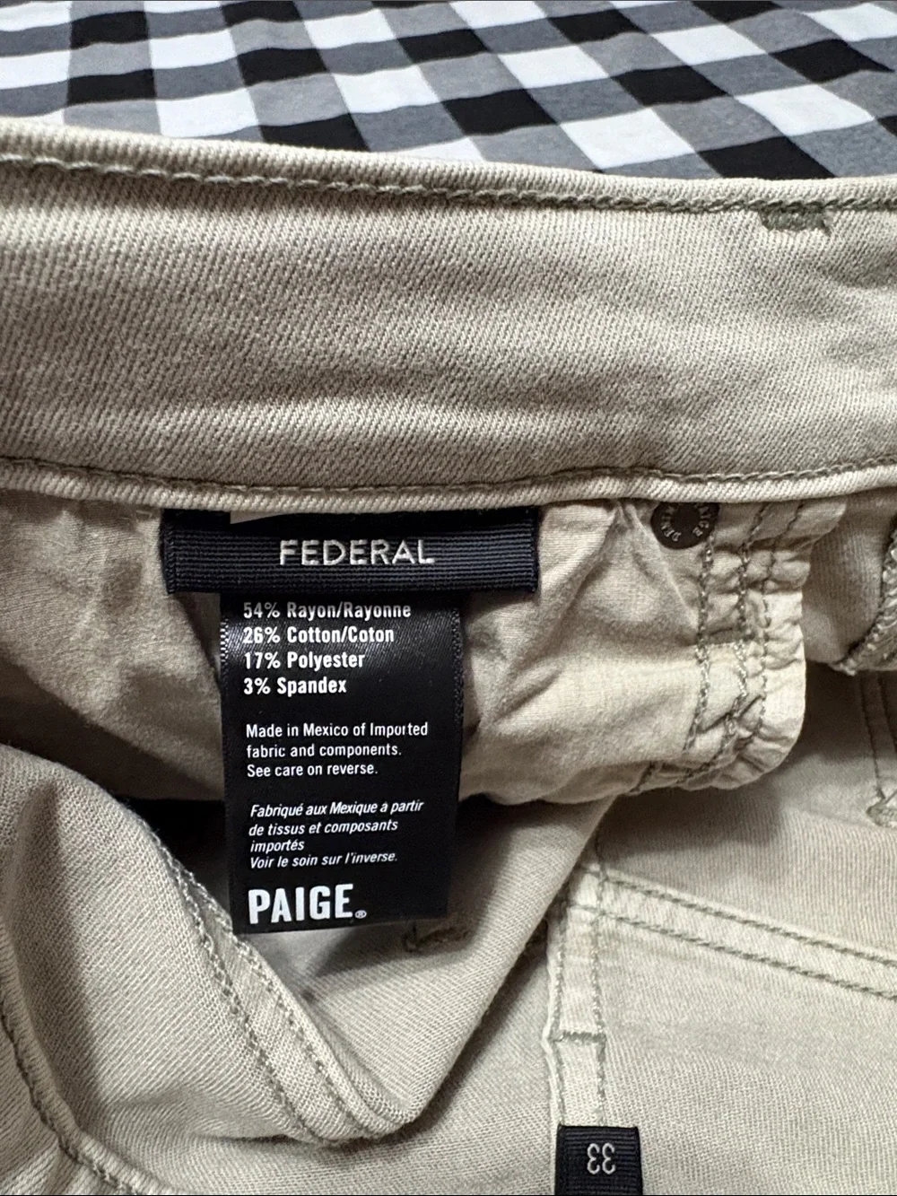 PAIGE Transcend Federal Slim Straight Jean Vintage William Gray Men Size 33 x 30